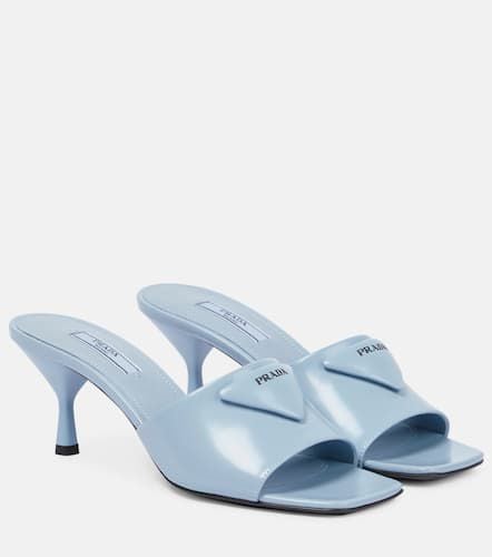 Prada Logo leather sandals - Prada - Modalova