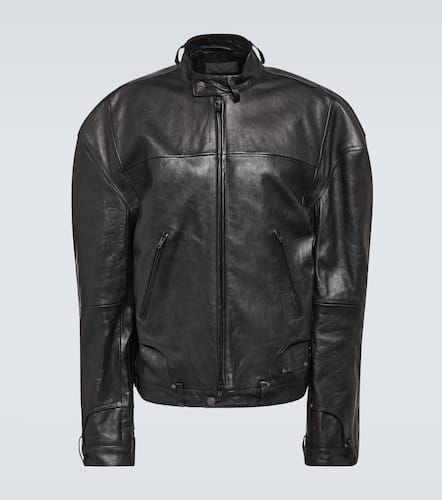 Deconstructed oversized leather jacket - Balenciaga - Modalova