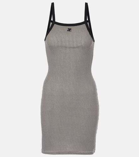 CourrÃ¨ges Houndstooth cotton minidress - Courreges - Modalova