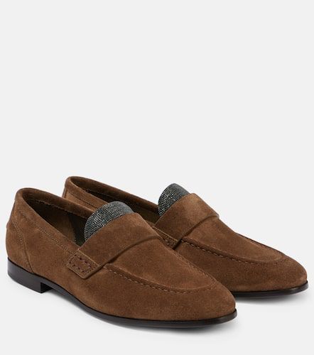 Verzierte Loafers aus Veloursleder - Brunello Cucinelli - Modalova