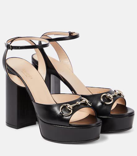 Plateausandalen Lady Horsebit aus Leder - Gucci - Modalova