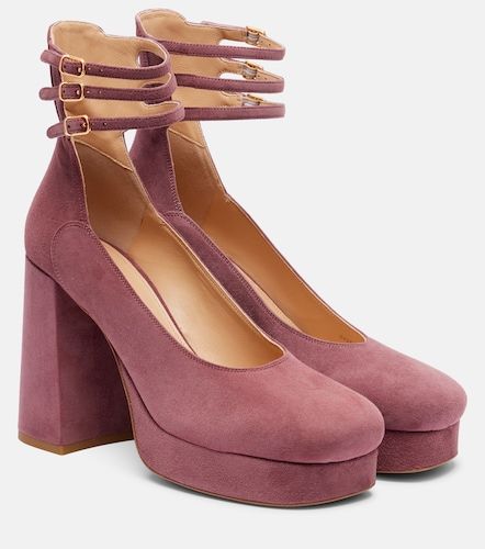 Chloe Loti 100 suede platform pumps - Chloe - Modalova