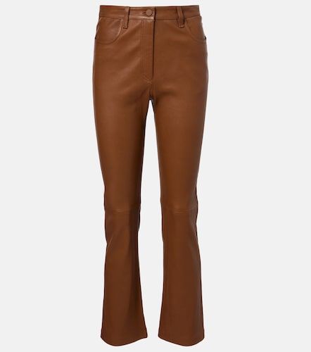 Cropped leather bootcut pants - Joseph - Modalova