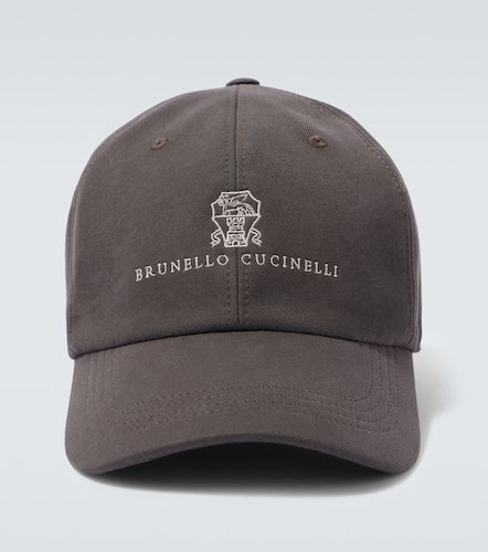 Logo cotton canvas baseball cap - Brunello Cucinelli - Modalova
