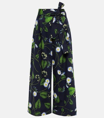 Pantaloni culottes in popeline di misto cotone - Oscar de la Renta - Modalova