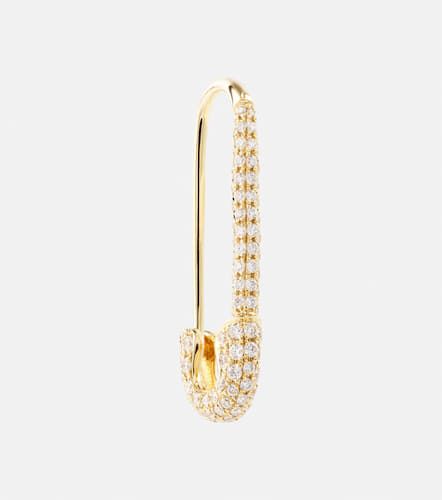 Einzelner Ohrring Safety Pin aus 18kt Gelbgold mit Diamanten - Anita Ko - Modalova