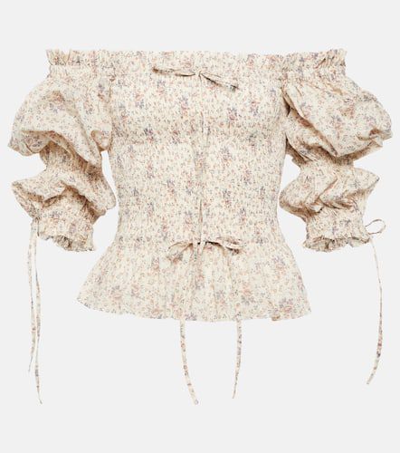 Floral off-shoulder cotton top - Polo Ralph Lauren - Modalova