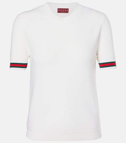 Gucci Pullover Web Stripe in lana - Gucci - Modalova