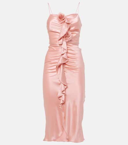 Ruched silk crÃªpe midi dress - Rodarte - Modalova