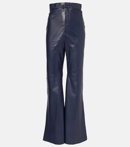 High-rise leather flared pants - Victoria Beckham - Modalova