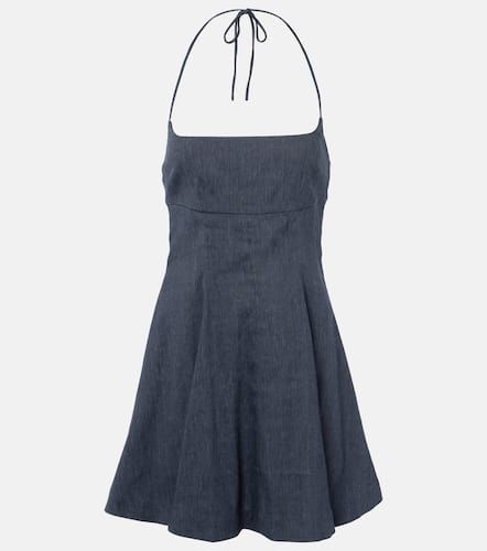 Staud Vestido corto Leone en denim - Staud - Modalova