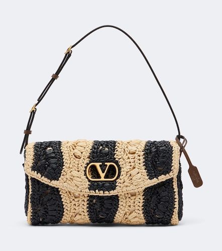 DeVain Small raffia-effect shoulder bag - Valentino Garavani - Modalova