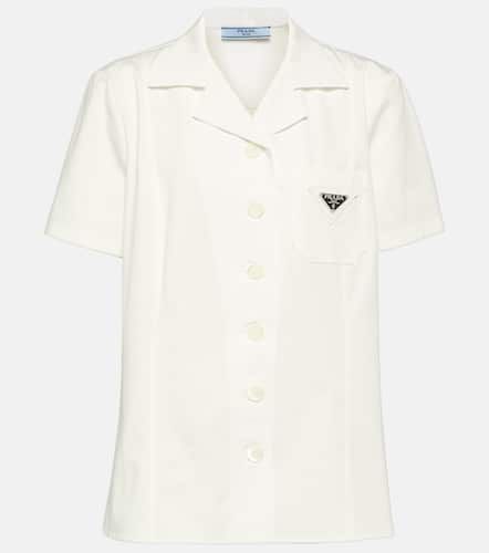 Prada Camicia in cotone con logo - Prada - Modalova