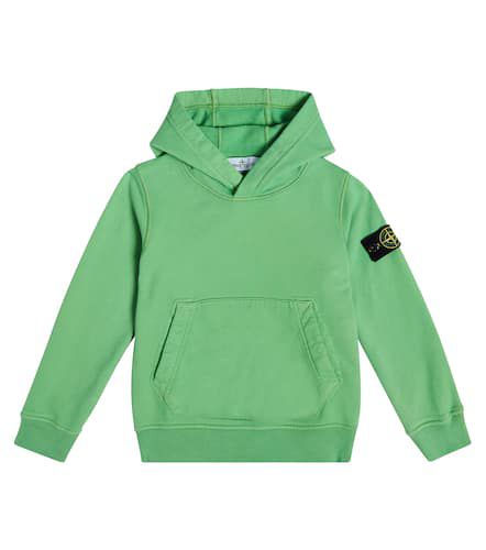 Cotton jersey hoodie - Stone Island Junior - Modalova