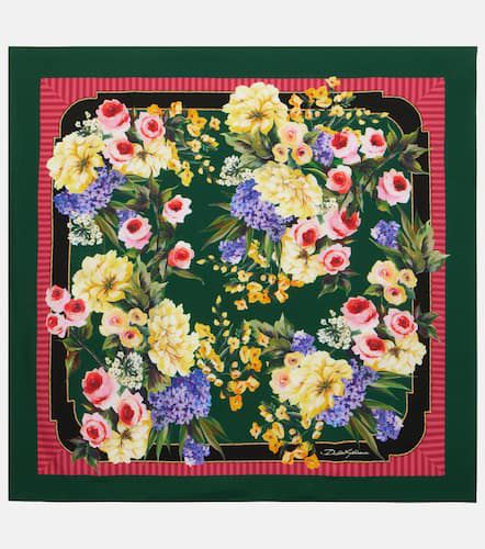 Garden-print silk twill scarf - Dolce&Gabbana - Modalova