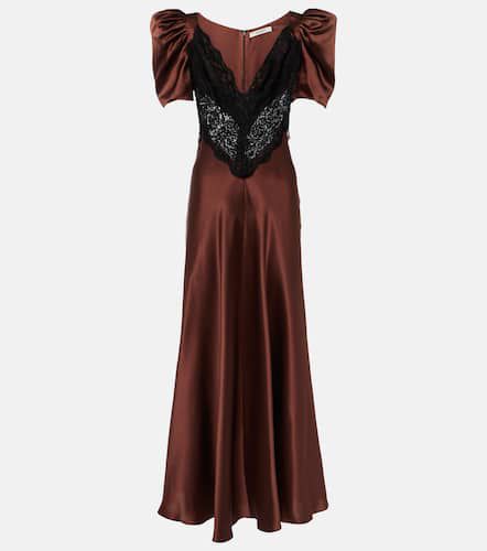 Lace-trimmed silk charmeuse gown - Rodarte - Modalova