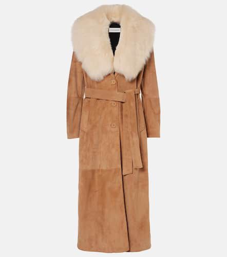 Mantel Dakota aus Veloursleder mit Shearling - Nour Hammour - Modalova