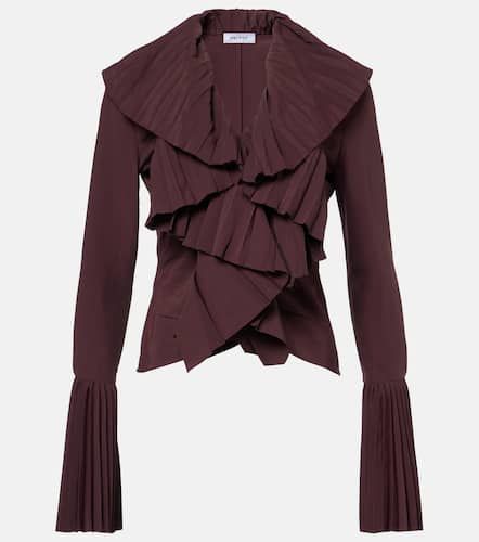 Blusa plisada con volantes - Alexander McQueen - Modalova