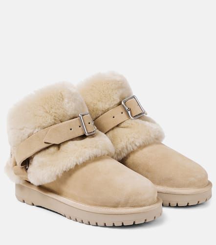 Ankle Boots aus Veloursleder mit Shearling - Burberry - Modalova