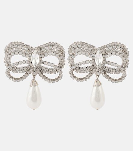 Crystal Bow embellished earrings - Alessandra Rich - Modalova