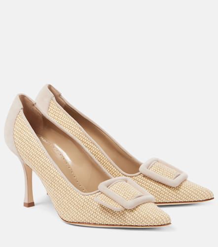 Pumps Maysale 90 in rafia - Manolo Blahnik - Modalova