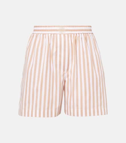 Striped cotton and silk Bermuda shorts - Brunello Cucinelli - Modalova