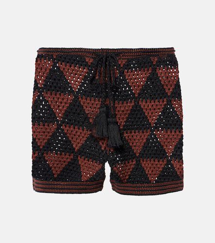 Malia crochet high-rise cotton shorts - Anna Kosturova - Modalova