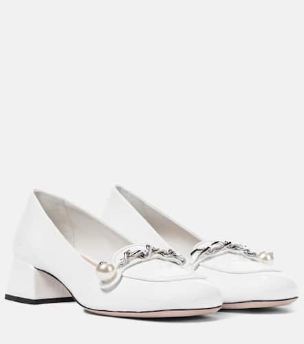 Embellished patent leather pumps - Miu Miu - Modalova