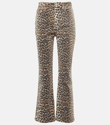 Bedruckte High-Rise Flared Jeans - Ganni - Modalova