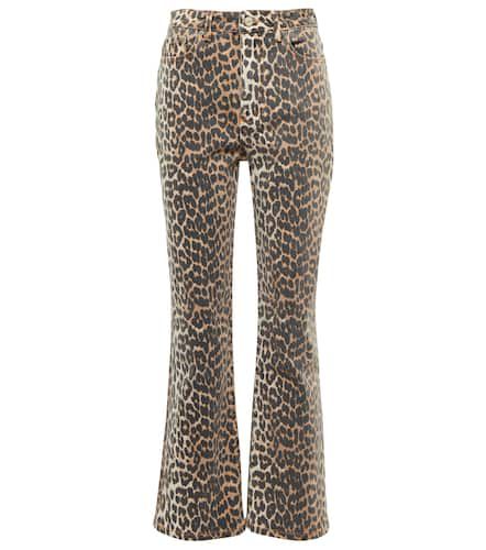 Jeans a vita alta con stampa leopardata - Ganni - Modalova