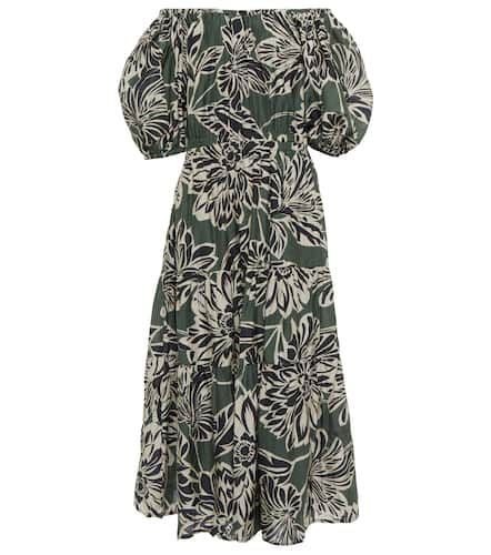 Raya floral cotton and silk midi dress - Velvet - Modalova