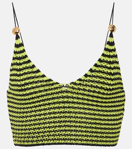 Top cropped in maglia di misto cotone - Loewe - Modalova