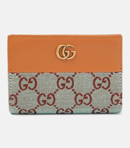 Gucci GG leather-trimmed wallet - Gucci - Modalova