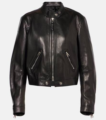 Chaqueta biker de piel cropped - Tom Ford - Modalova