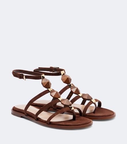 Sandali infradito in suede con borchie - Gianvito Rossi - Modalova