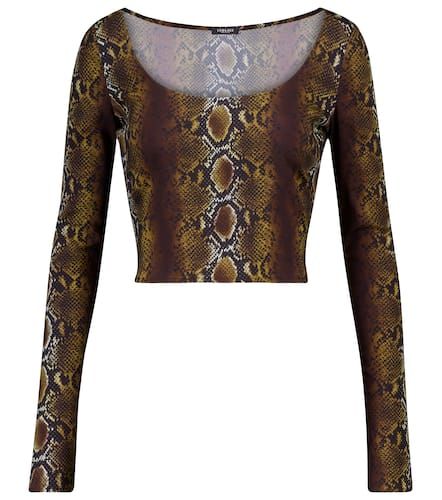 Versace Cropped-Top aus Georgette - Versace - Modalova