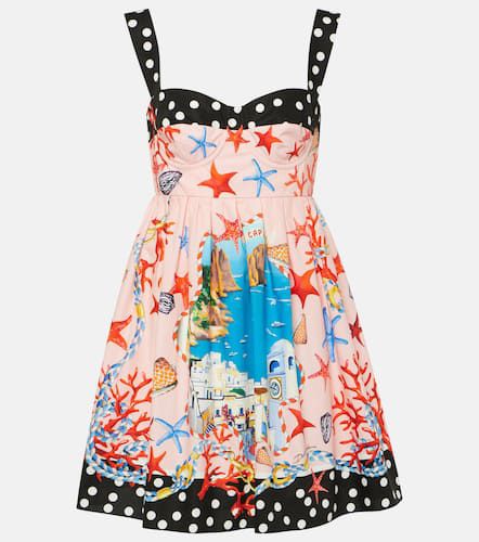 Miniabito bustier Capri in cotone - Dolce&Gabbana - Modalova