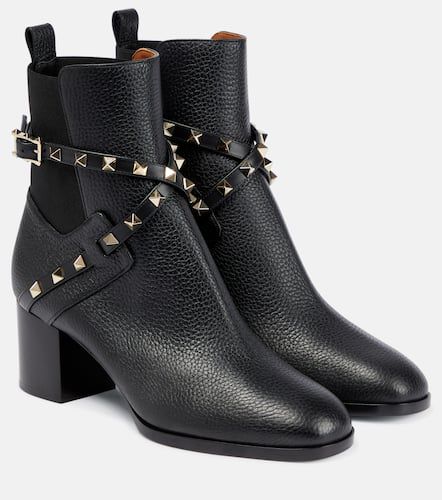 Rockstud leather ankle boots - Valentino Garavani - Modalova