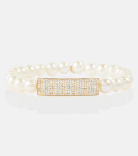 Kt gold bracelet with pearls - Sydney Evan - Modalova