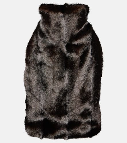 Halterneck faux fur top - Magda Butrym - Modalova