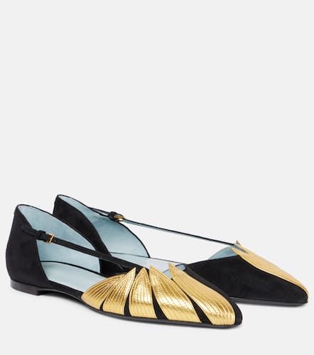 Foliefoliage suede and leather ballet flats - Valentino Garavani - Modalova