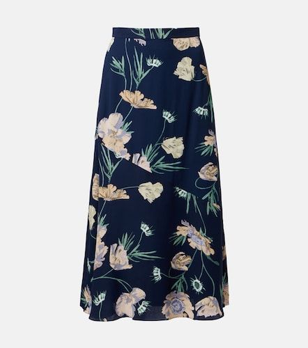 Gonna midi con stampa floreale - Erdem - Modalova