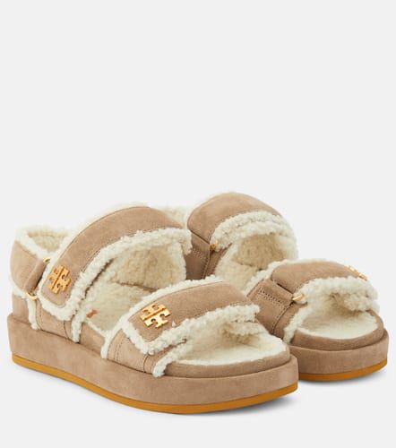 Sandalen Kira aus Veloursleder mit Faux Fur - Tory Burch - Modalova