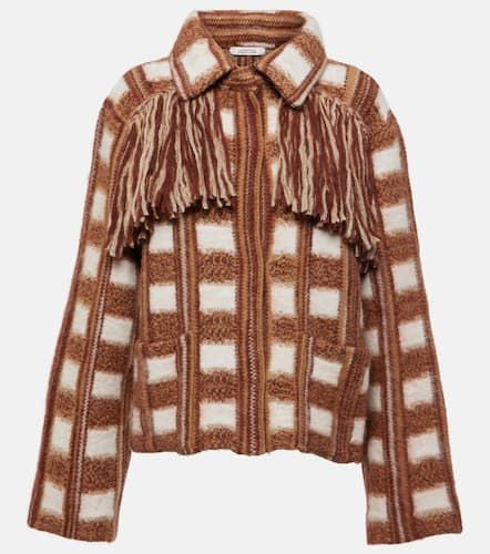 Dizzy fringed checked jacquard jacket - Dorothee Schumacher - Modalova