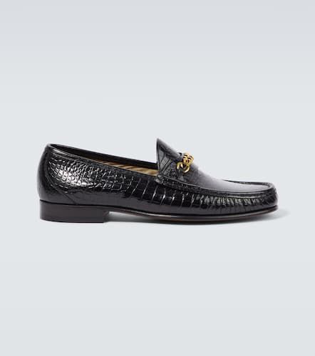 Croc-effect leather loafers - Tom Ford - Modalova