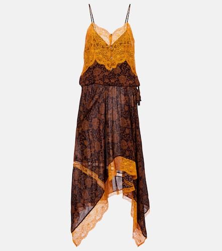 Abito sottoveste in jacquard con pizzo - Dries Van Noten - Modalova
