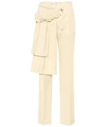 Pantalones Curtains de lana tiro alto - Off-White - Modalova