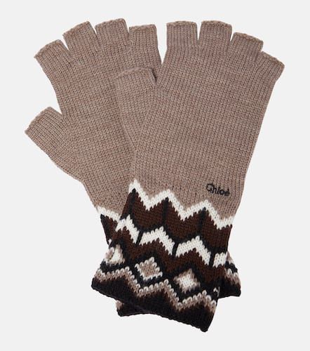 ChloÃ© Fair Isle wool fingerless gloves - Chloe - Modalova