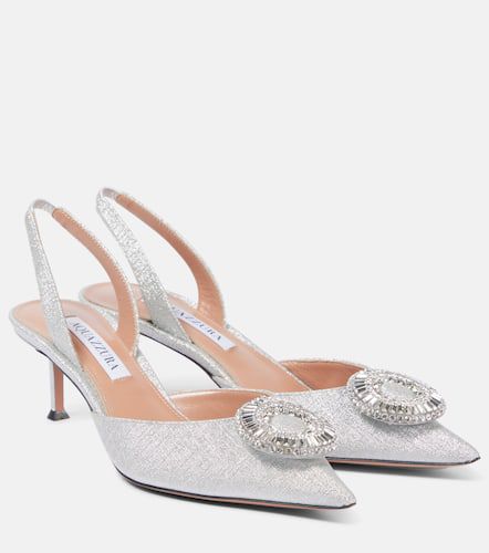 Slingback-Pumps Crystal Hoop 50 mit Glitter - Aquazzura - Modalova