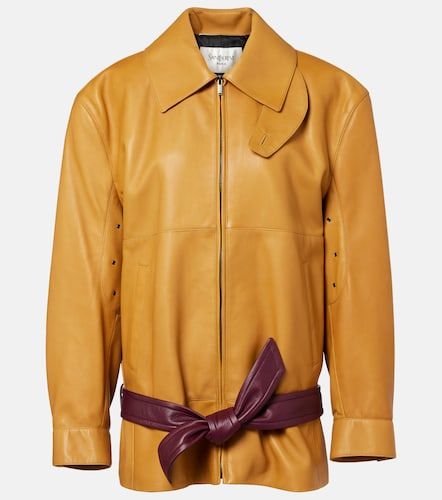 Saint Laurent Belted leather jacket - Saint Laurent - Modalova